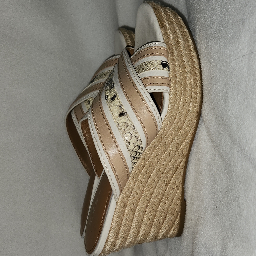 COACH SNAKESKIN PATTERN ESPADRILLES - SIZE 5